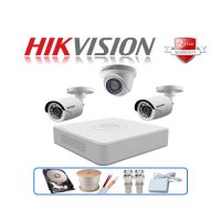 Trọn gói 3 camera Hikvision 1MP CCTV-HIK356C0T-IRP