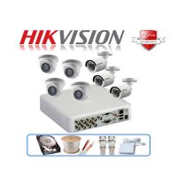 Trọn gói 7 camera Hikvision 1MP CCTV-HIK716C0T-IRP