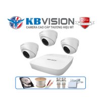 Trọn gói 3 camera Kbvision 4MP CCTV-KB32K12CP