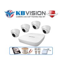 Trọn gói 4 camera Kbvision 4MP CCTV-KB42K12CP