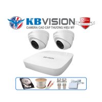 Trọn gói 2 camera Kbvision 4MP CCTV-KB22K12CP