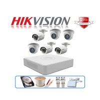 Trọn gói 6 camera Hikvision 1MP CCTV-HIK616C0T-IRP