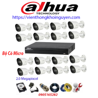 Trọn gói 16 camera DAHUA 2MP CCTV-D16HFW1200TP-A