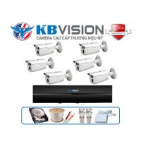 Trọn gói 6 camera Kbvision 2MP CCTV-KB6C2003S5 chuyên nhà xưởng khu phố