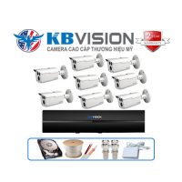 Trọn gói 8 camera Kbvision 2MP CCTV-KB8C2003S5 chuyên nhà xưởng, khu phố