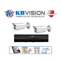 Trọn gói 2 camera Kbvision 2MP CCTV-KB2C2003S5 chuyên nhà xưởng khu phố