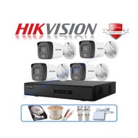 Trọn Gói 4 Camera Hikvision 2MP CCTV-HIK416D0T-LFS Có Màu Ban Đêm Tích Hợp Micro