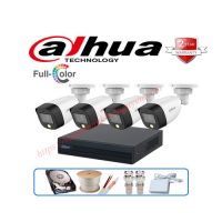 Trọn gói 4 camera Dahua 2MP CCTV-D4HFW1239CP-A-LED Full Color có màu ban đêm