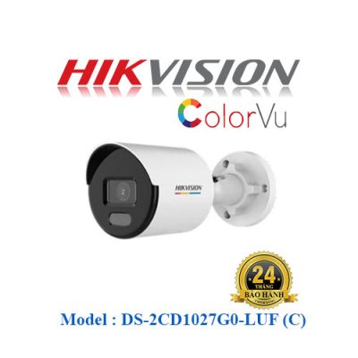 Camera IP Colorvu Hikvision 2MP DS-2CD1027G0-LUF(C) Có Màu Ban Đêm