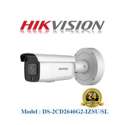 Camera IP AcuSense thân trụ HIKVISION 4MP DS-2CD2646G2-IZSU/SL